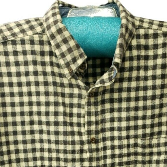 Woolrich Button Shirt Yellow & Black Check Mens 2XL - Picture 7 of 7